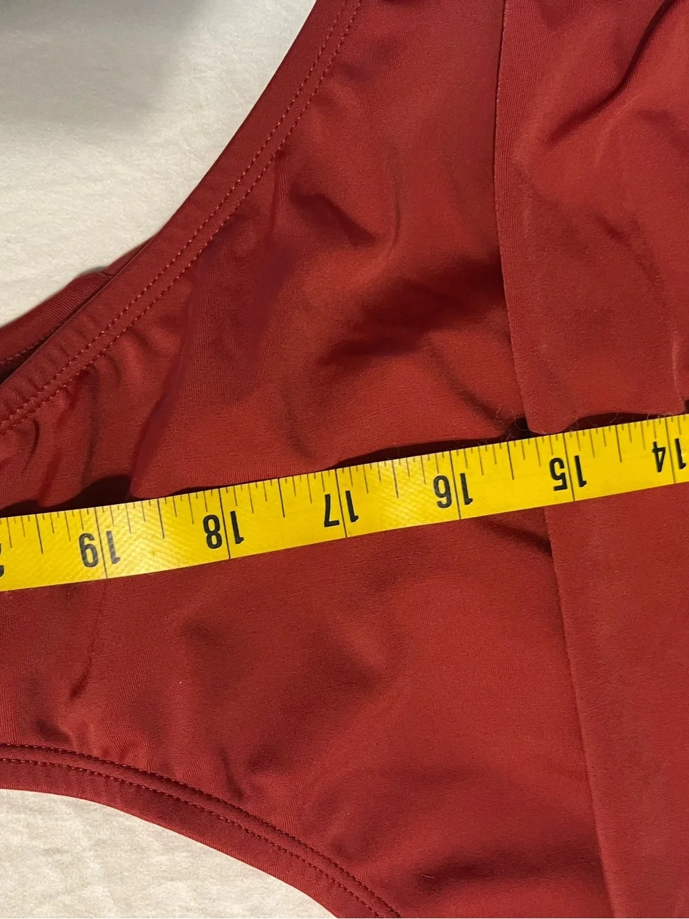 Kona Sol Deep Red One-Piece Swimsuit with V-Back